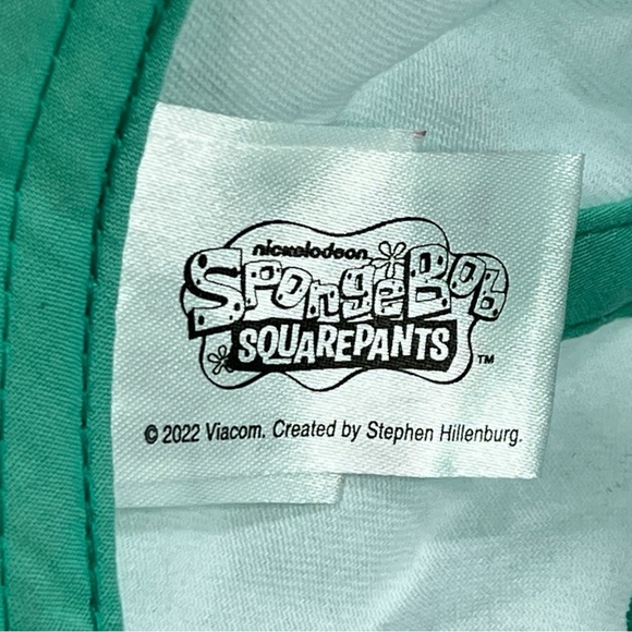 ADULT SpongeBob SquarePants Aqua Blue Tie Dye Hat Cap Adjustable Embroidered NEW - Picture 14 of 15